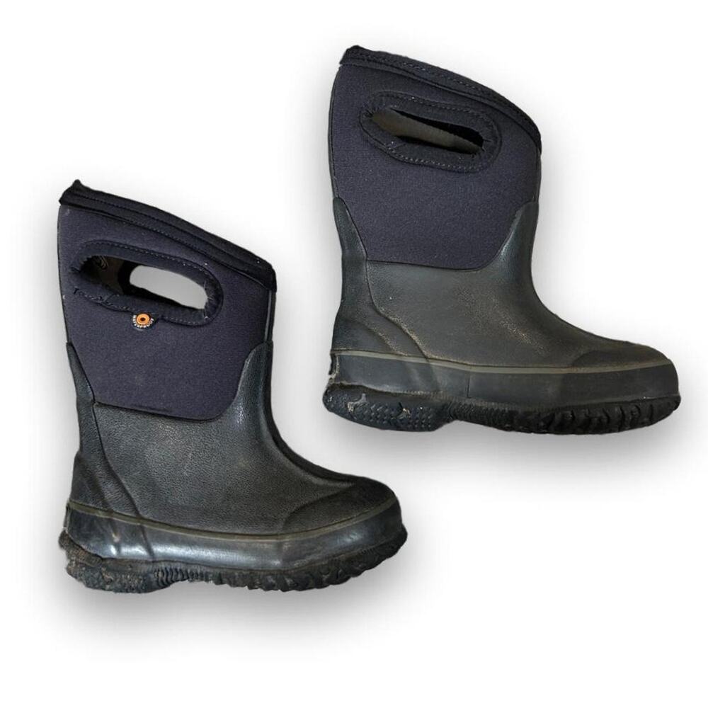 Black Sorel kids winter rain boots, size 11.